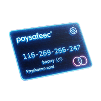 Gl&uuml;hende neon-blaue Paysafecard PIN-Pad-Hologramm f&uuml;r anonyme Casino-Einzahlungen