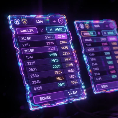 Neon-violette Sportwetten-Hologramm-Oberfl&auml;che im Roby Casino