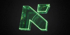NetEnt Spieleentwickler Logo als gr&uuml;nes Neon-Hologramm im Roby Casino