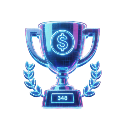 Neon-blaues Sportwetten Bonus Hologramm bei Roby Casino