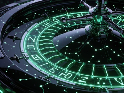 Astro Roulette-Rad mit futuristischem Design und gr&uuml;nem Neon-Gl&uuml;hen im Roby Casino