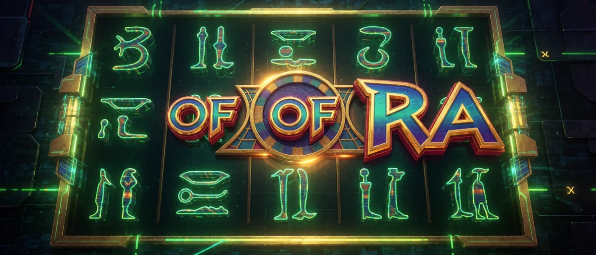 Book of Ra Deluxe Slot-Bildschirm mit gr&uuml;nem Neon und goldenen Hieroglyphen im Roby Casino